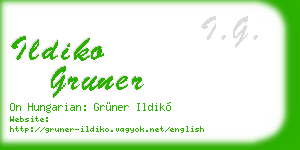 ildiko gruner business card